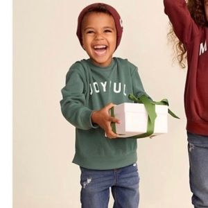 NEW🎄JOYFUL Sweatshirt by Little Co. SZ 2T